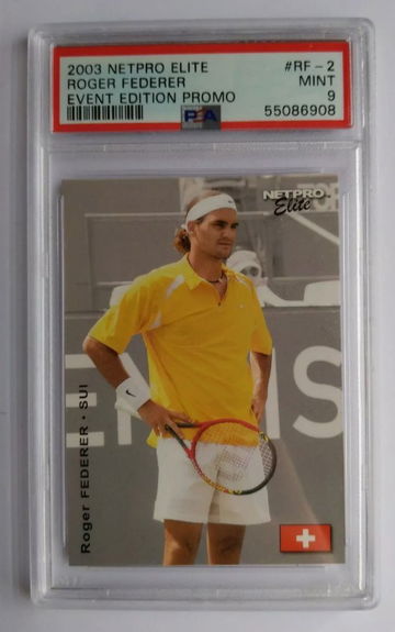 2003 Netpro Elite Roger Federer Event Edition Promo PSA 9 (SHIPS TRACKED FROM CANADA)