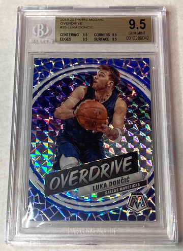 2019 Panini Mosaic Luka Doncic Overdrive BGS 9.5