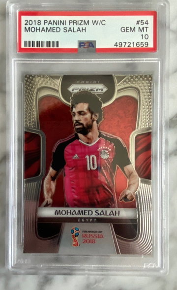 2018 Panini Prizm Soccer World Cup #54 Mohamed Salah Egypt PSA 10