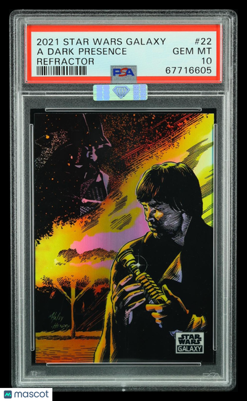 2021 Topps Chrome Star Wars Galaxy A Dark Presence #22 Refractor MBA 10