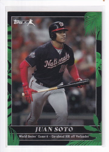 2022 Topps X Juan Soto Curated Juan Soto GREEN /75 World Series #58