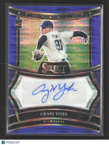 2025 Panini Select Prizm Craig Yoho #SIG-CY Purple RC Auto