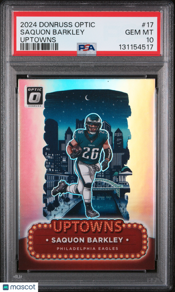 2024 Panini Donruss Optic Uptowns Saquon Barkley #17 PSA 10