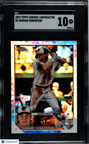 2023 Topps Chrome Logofractor Gunnar Henderson #2 Refractor Rookie Logofractor SGC 10