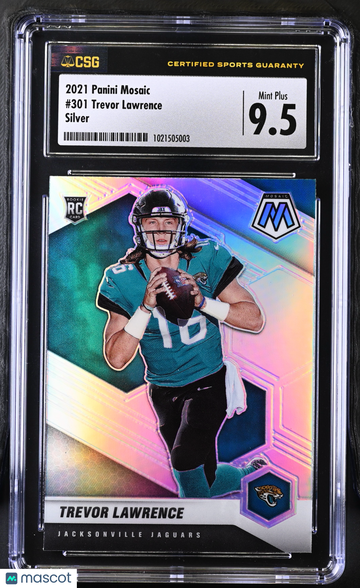 2021 Panini Mosaic Trevor Lawrence #301 Silver Rookie CGC 9.5