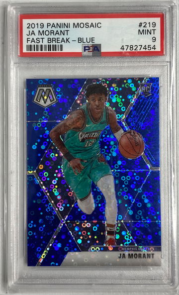 2019 Mosaic Ja Morant Fast Break Blue /85 PSA 9