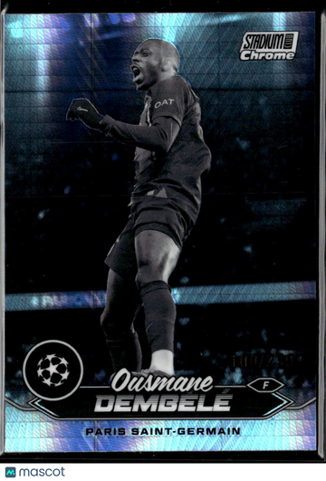 Ousmane Dembélé 2024 Topps Stadium Club Chrome Black & White Paris Saint-Germain