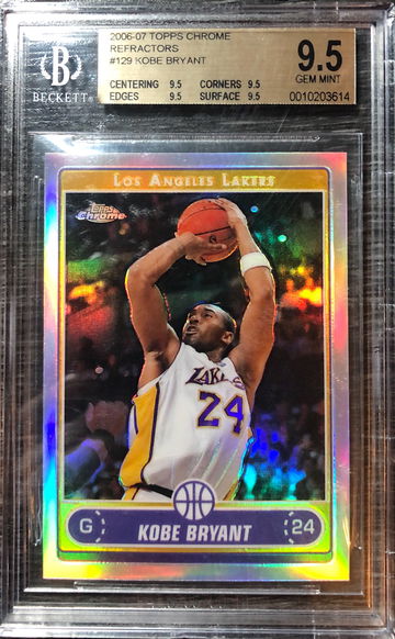 2006 Topps Chrome Kobe Bryant Refractor #129 BGS 9.5 TRUE GEM 