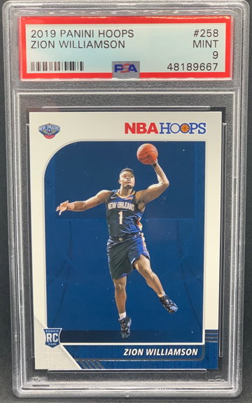 Zion Williamson 2019 Panini Hoops PSA 9