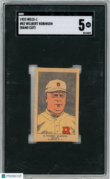 1923 W515-1 Wilbert Robinson #53 SGC 5