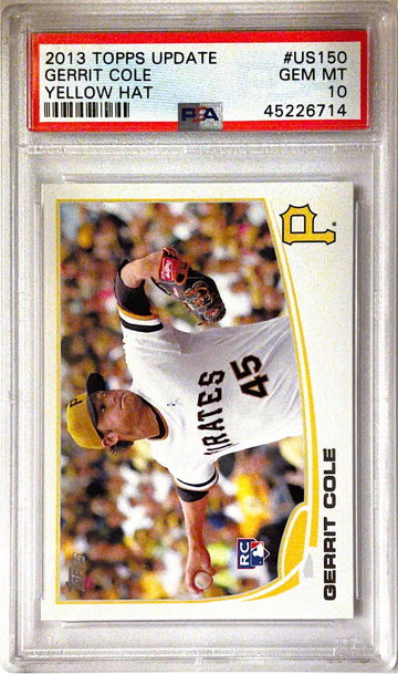 2013 Topps Update Gerrit Cole Yellow Hat PSA 10 Gem Mint 
