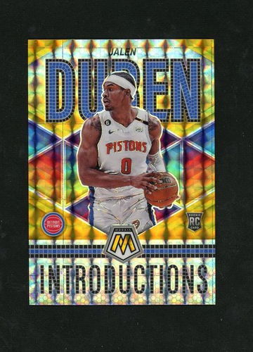 2022 Panini Mosaic #3 Jalen Duren Introductions Prizm Rookie /10