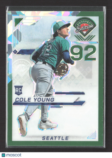 2025 Panini Prospect Edition Prizm Cole Young #62 Green /149 RC