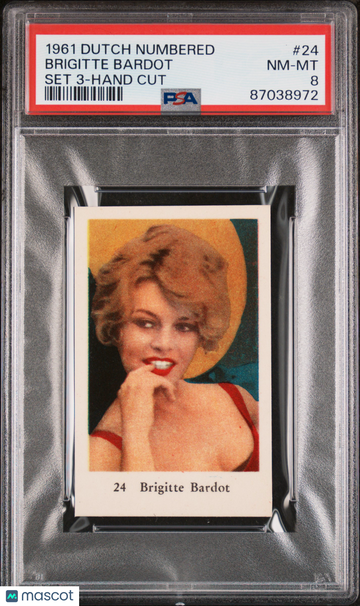 1961 Dutch Numbered Set 3 Brigitte Bardot #24 PSA 8
