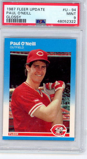 1987 Fleer Update Glossy  Paul O'Neill #U-94 New York Yankees PSA 9