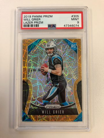 2019 Prizm - Will Grier - Rookie Gold Lazer PSA 9