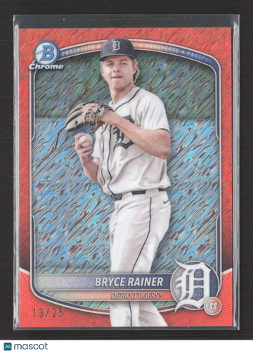 2025 Bowman Chrome Bryce Rainer #BCP-49 Red Lava Refractor /25