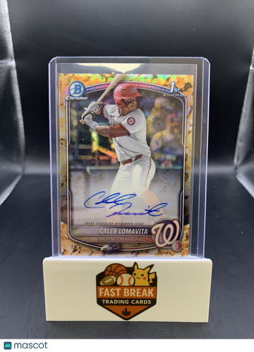 2024 Bowman Chrome Caleb Lomavita #CPA-CLO Popcorn Refractor /5