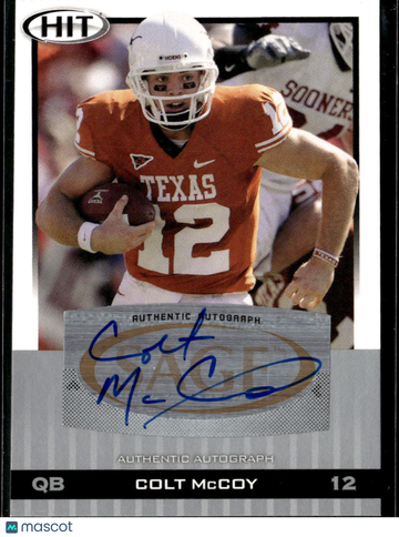 Colt McCoy 2010 SAGE HIT Authentic Autograph Auto Texas Longhorns