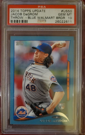 2014 Topps Update Jacob DeGrom Walmart Blue PSA 10 Pop 23