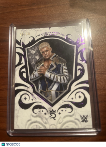 2025 Topps WWE Cody Rhodes #14 Purple Topps