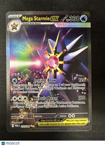Pokemon Trading Card 2026 Mega Evolution Perfect Order Mega Starmie EX Holo Secret Rare SAR 118/88