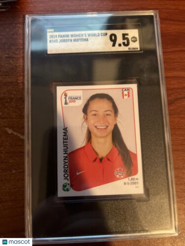 2019 Panini Women's World Cup Stickers Jordyn Huitema #343 Set Base 9.5