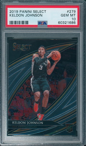 2019 Select Keldon Johnson #279 Courtside RC PSA 10
