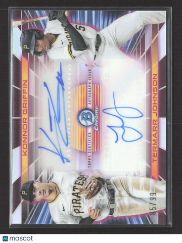2024 Bowman Draft Chrome Termarr Johnson Konnor Griffin #PDA-GJ Purple Refractor /99