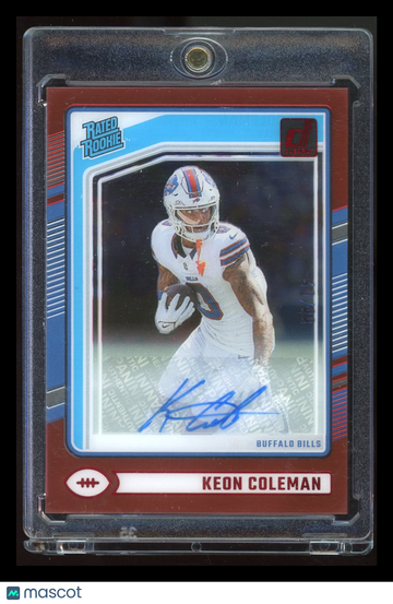 Keon Coleman 2025 Panini Clearly Donruss Football Clearly Rated Rookie 40/99 Parallel/Variety Panini Authentic #67