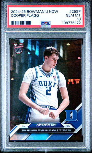 2024-25 BOWMAN U NOW COOPER FLAGG #25SP RC ROOKIE SSP PSA 10