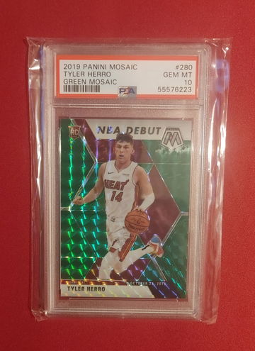 2019 Panini Mosaic Tyler Herro Green Mosaic Miami Heat