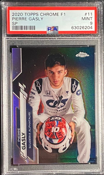 2020 Pierre Gasly Topps Chrome Formula 1 F1 IV Image Variation SP Refractor PSA 9