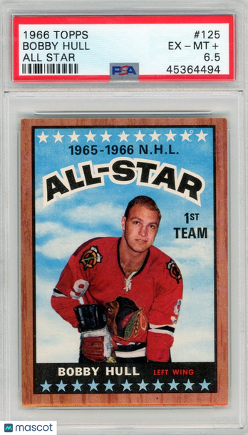 1966 Topps Bobby Hull #125 All Star PSA 6.5