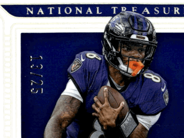 2026 Panini National Treasures Century Materials Lamar Jackson #CM-LJN /25 Jersey Patch Memorabilia