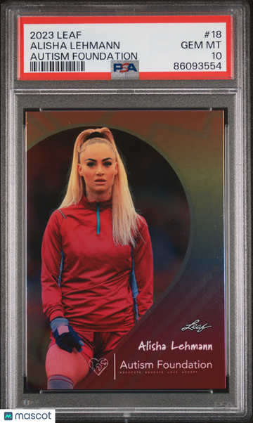 2023 Leaf X Autism Foundation Alisha Lehmann #18 PSA 10