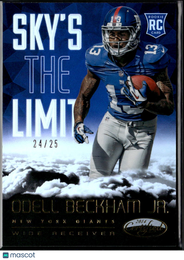 Odell Beckham Jr. 2014 Panini Certified Sky's the Limit RC /25 New York Giants