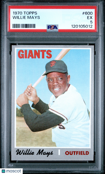 1970 Topps Willie Mays #600 PSA 5
