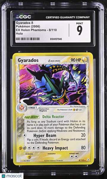 2006 Pokemon EX Holon Phantoms Gyarados δ Holo 8/110 CGC 9 #8/110