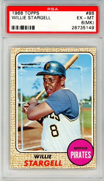 1968 TOPPS WILLIE STARGELL PSA 6 (MK)