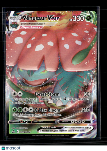 SWSH Venusaur VMAX Holo Black Star Promo #SWSH102