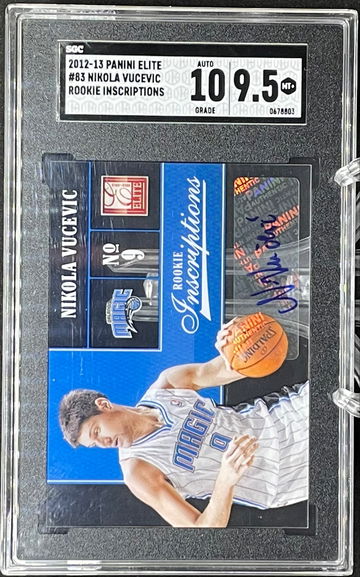 Nikola Vucevic Panini Elite Rookie Inscriptions SGC 9.5 Graded Autographed Rookie Card