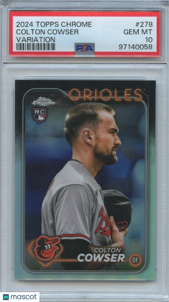 2024 Topps Chrome Colton Cowser #278 [Base] Rookie Base Set PSA 10