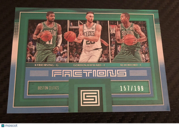 2017 Panini Status Factions #6 Kyrie Irving G. Hayward Horford Celtics #157 /199