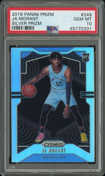 2019 Panini Prizm Ja Morant #249 SILVER PRIZM PSA 10