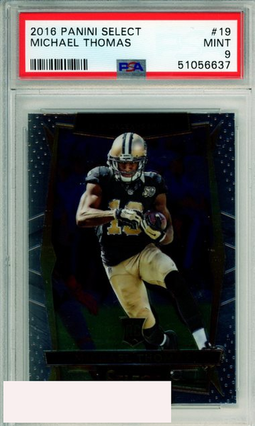 2016 PANINI SELECT MICHAEL THOMAS #19 ROOKIE NEW ORLEANS SAINTS PSA MINT 9