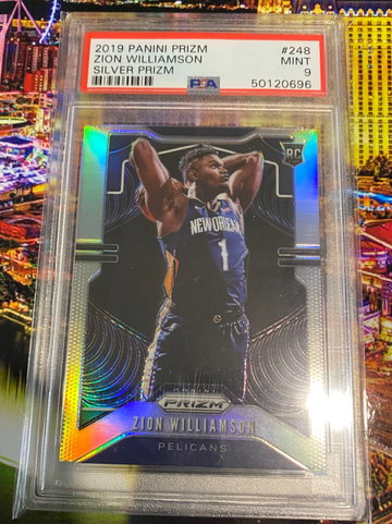 2019 Zion Williamson silver prizm #248 mint 9 psa
