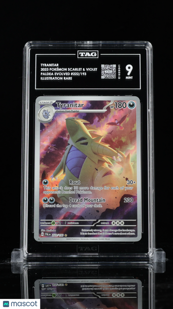 Paldea Evolved Tyranitar Foil Illustration Rare TAG 9 #222/193