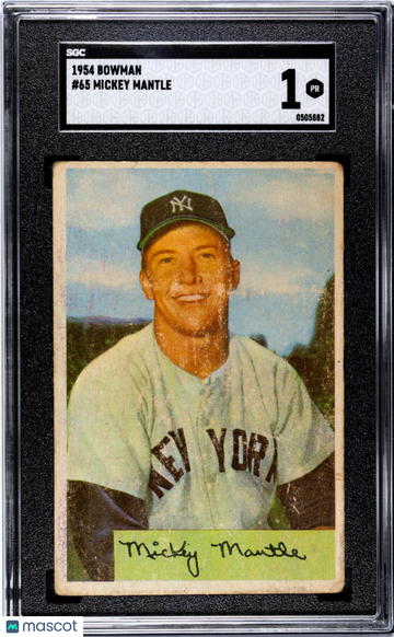 1954 Bowman Mickey Mantle #65 SGC 1