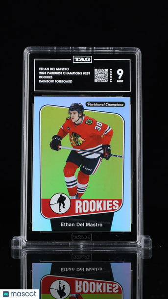 2024 Parkurst Champions Ethan Del Mastro #259 Rainbow Foilboard Rookie TAG 9